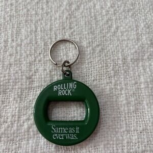 Rolling Rock Beer Bottle Opener Keychain 2"X 2" Collectible Retro Cool! Gift